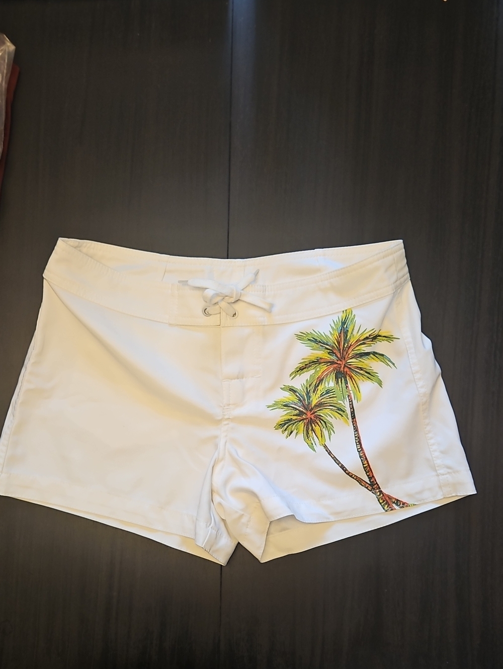 Toes On The Nose Women's Board Surf Shorts with Palm Tree Accent